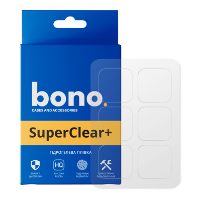 Комплект гідрогелевих плівок (2шт) bono SuperClear+ для Huawei Band 4 701387 фото