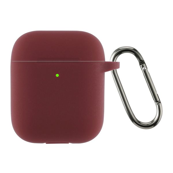 Чохол ArmorStandart Ultrathin Silicone Case With Hook для Apple AirPods 2 Burgundy (ARM59680) 59680 фото