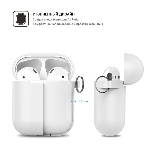 Чохол ArmorStandart Hang Case для Apple AirPods Yellow/White (ARM53767) 53767 фото